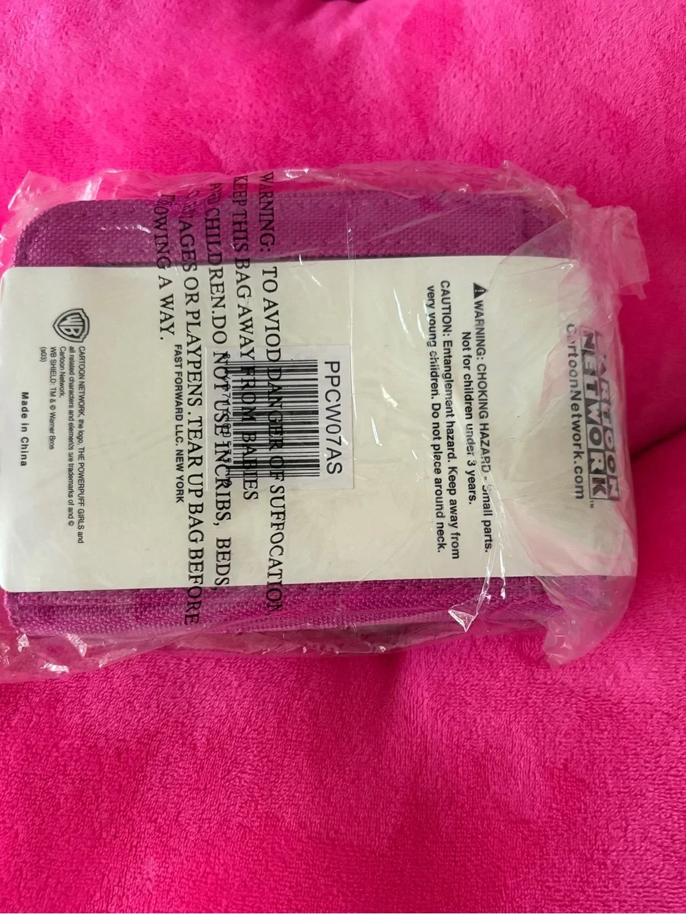 Cartoon Network Pink/Purple Character Zip Pouch